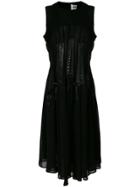 Comme Des Garçons Noir Kei Ninomiya Ribboned Georgette Midi Dress -