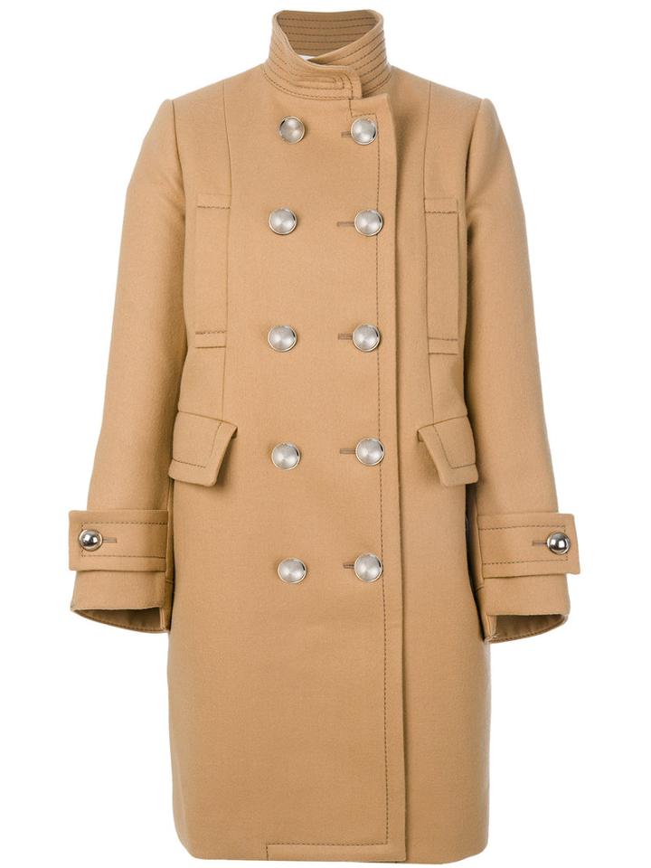 Sacai - Coat - Women - Cupro/wool - 2, Brown, Cupro/wool