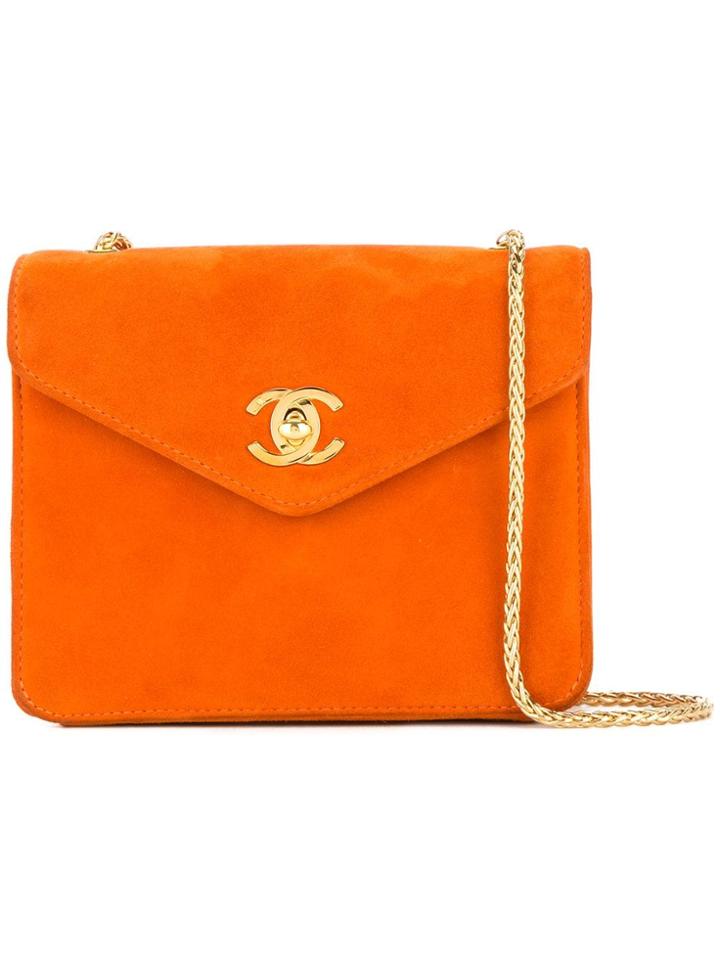 Chanel Vintage Chanel Single Chain Shoulder Bag - Yellow & Orange