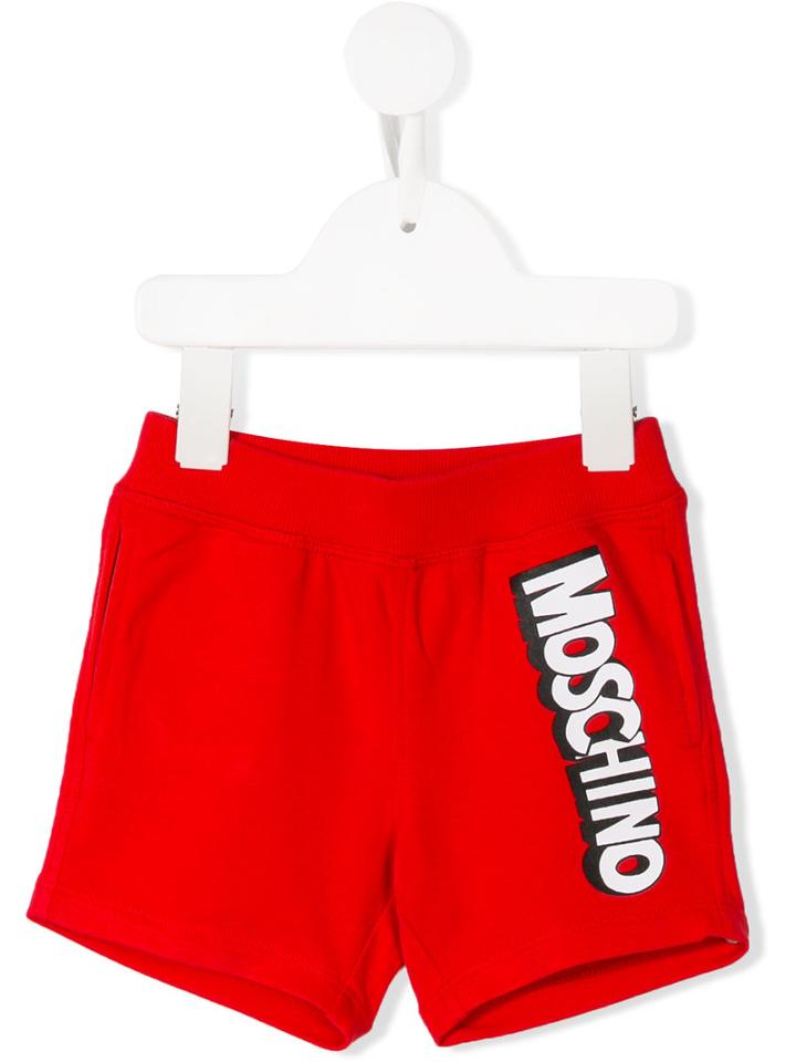 Moschino Kids - Logo Print Shorts - Kids - Cotton/spandex/elastane - 18-24 Mth, Red