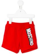 Moschino Kids - Logo Print Shorts - Kids - Cotton/spandex/elastane - 18-24 Mth, Red