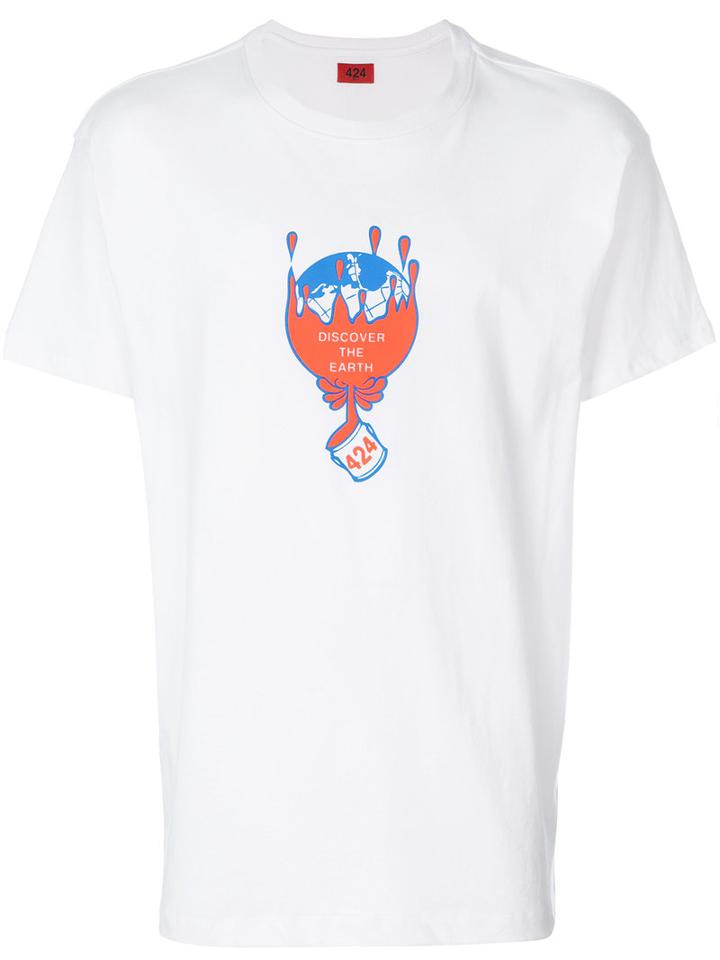 424 Fairfax - Earth Print T-shirt - Men - Cotton - S, White, Cotton