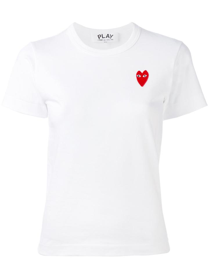 Comme Des Garçons Play Red Heart Patch T-shirt - White