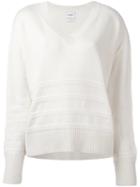 Barrie V-neck Sweater, Women's, Size: Medium, White, Cashmere
