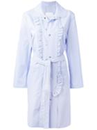 Maison Margiela Coat-style Belted Dress, Women's, Size: 42, Blue, Cotton