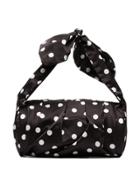 Rejina Pyo Black And White Nane Polka Dot Satin Clutch