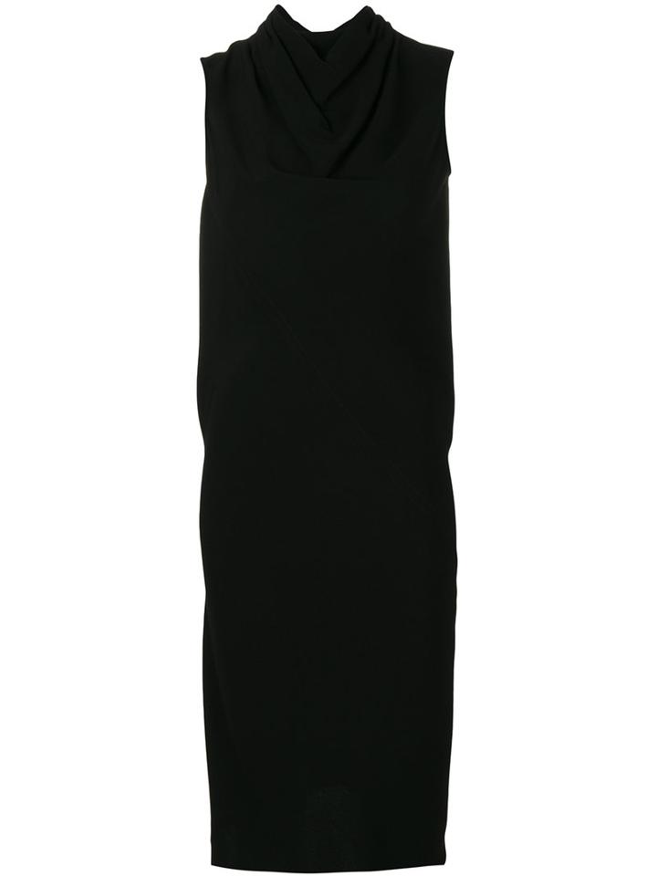 Rick Owens - Cowl Neck Dress - Women - Acetate/viscose - 44, Black, Acetate/viscose