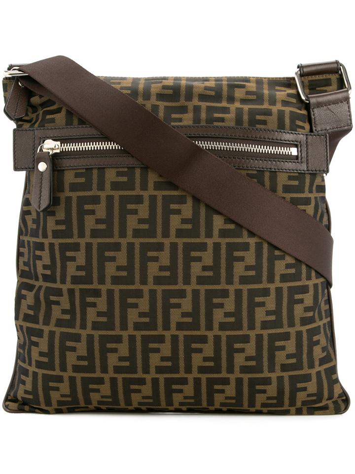 Fendi Vintage Zucca Pattern Messenger Bag - Brown