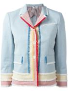 Thom Browne Frayed Edge Buttoned Jacket