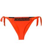 Calvin Klein Logo Band Bikini Bottoms - Orange