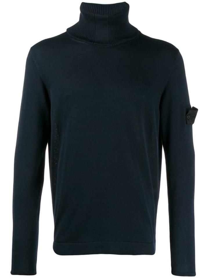Stone Island Shadow Project Roll Neck Jumper - Blue