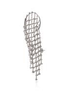 Yvonne Léon Metallic Silver Netted 18k Gold Diamond Ear Cuff - 107 -