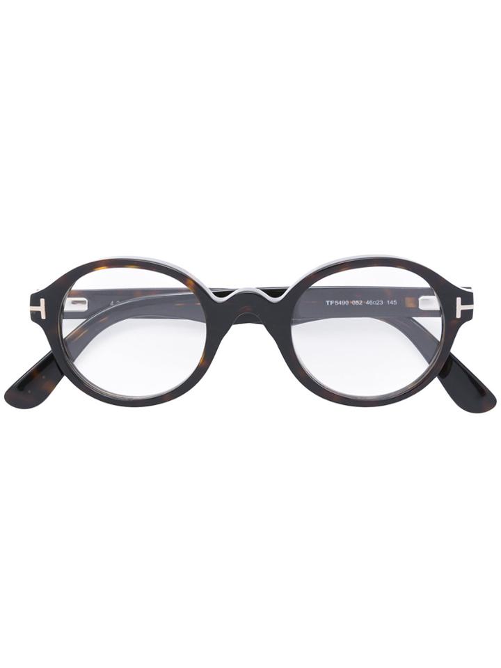 Tom Ford Eyewear Round Glasses - Brown