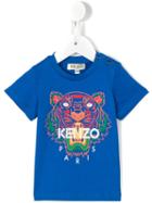 Kenzo Kids - Logo Print T-shirt - Kids - Cotton - 3 Mth, Infant Boy's, Blue