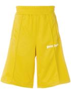 Palm Angels Logo Print Sporty Shorts - Yellow & Orange