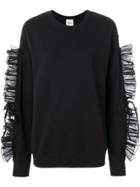 Brognano Frill Long-sleeve Sweater - Black