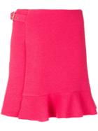 Boutique Moschino - Buckle Wrap Skirt - Women - Acrylic/polyamide/acetate/other Fibers - 38, Pink/purple, Acrylic/polyamide/acetate/other Fibers