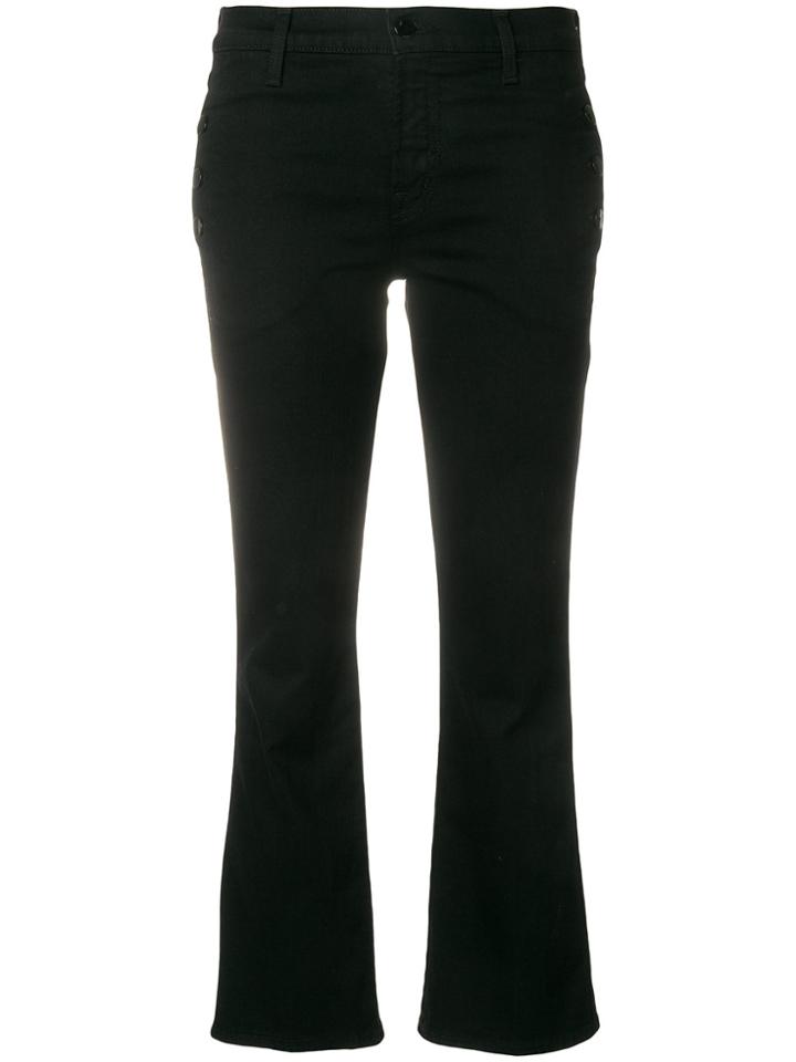 J Brand Mid-rise Flared Jeans - Black