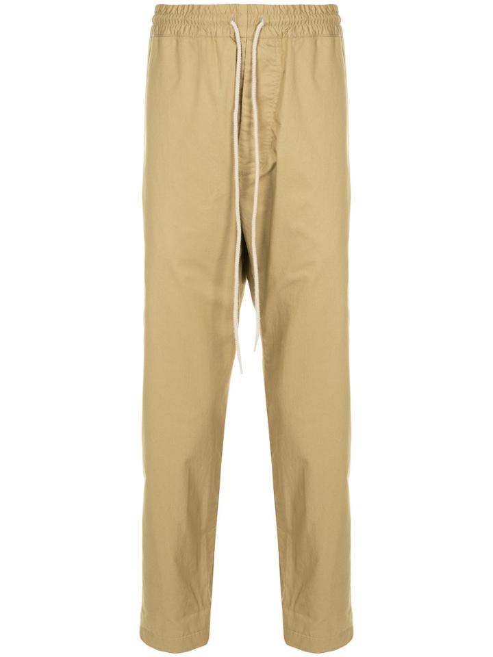 Bassike Drawstring Straight-leg Trousers - Brown