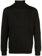 Iceberg Turtle-neck Fitted Sweater - Black