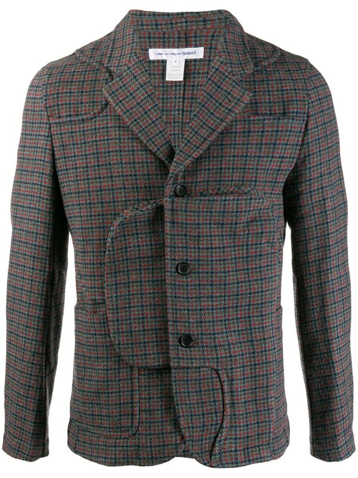 Comme Des Garçons Shirt Fitted Single-breasted Blazer - Grey