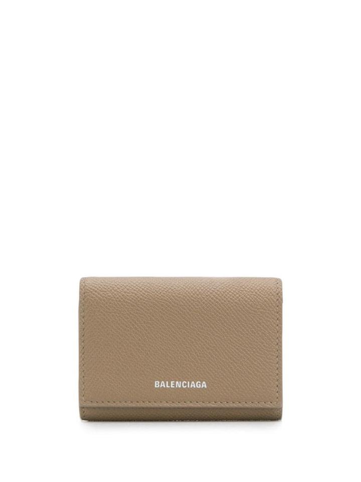 Balenciaga Ville Accordion Wallet - Brown
