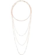 Isabel Marant Rose Gold Tone Four Loop Chain Necklace - Metallic