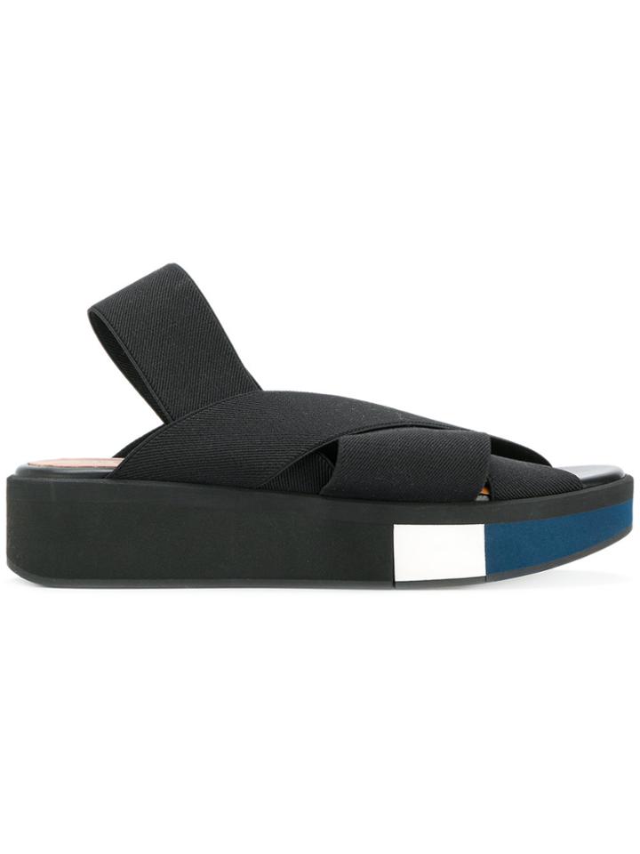 Robert Clergerie Questik Flatform Sandals - Black
