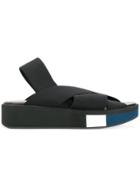 Robert Clergerie Questik Flatform Sandals - Black