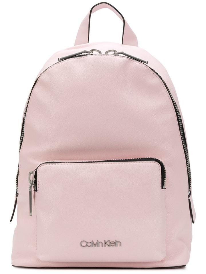 Calvin Klein Branded Backpack - Pink & Purple