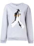 Mcq Alexander Mcqueen Printed Sweatshirt, Women's, Size: Medium, Grey, Cotton
