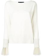Fabiana Filippi Fluted Cuff Sweater - White