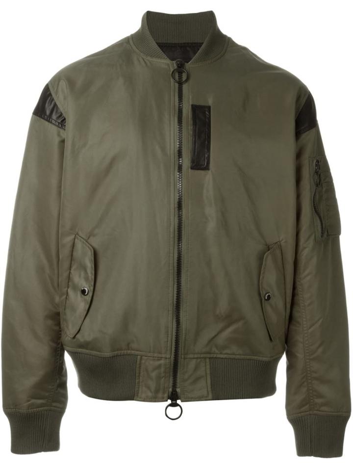 Mostly Heard Rarely Seen Classic Bomber Jacket, Men's, Size: L, Green, Nylon