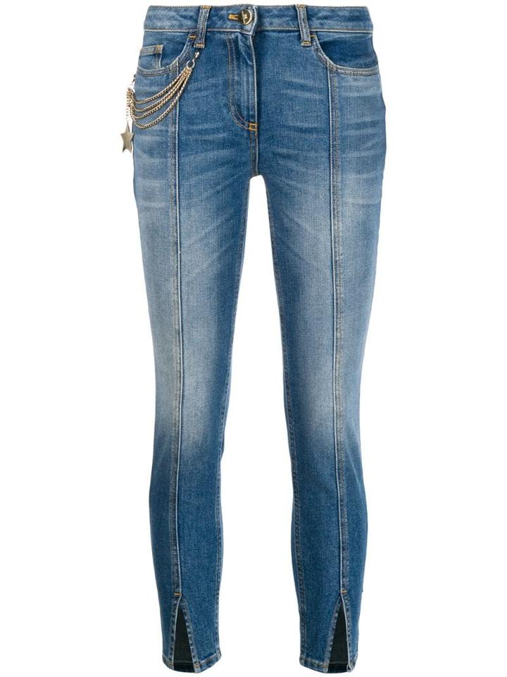 Elisabetta Franchi Chain Embellished Skinny Jeans - Blue