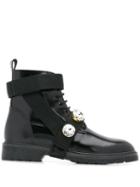 Polly Plume Lararock Crystal-embellished Boots - Black