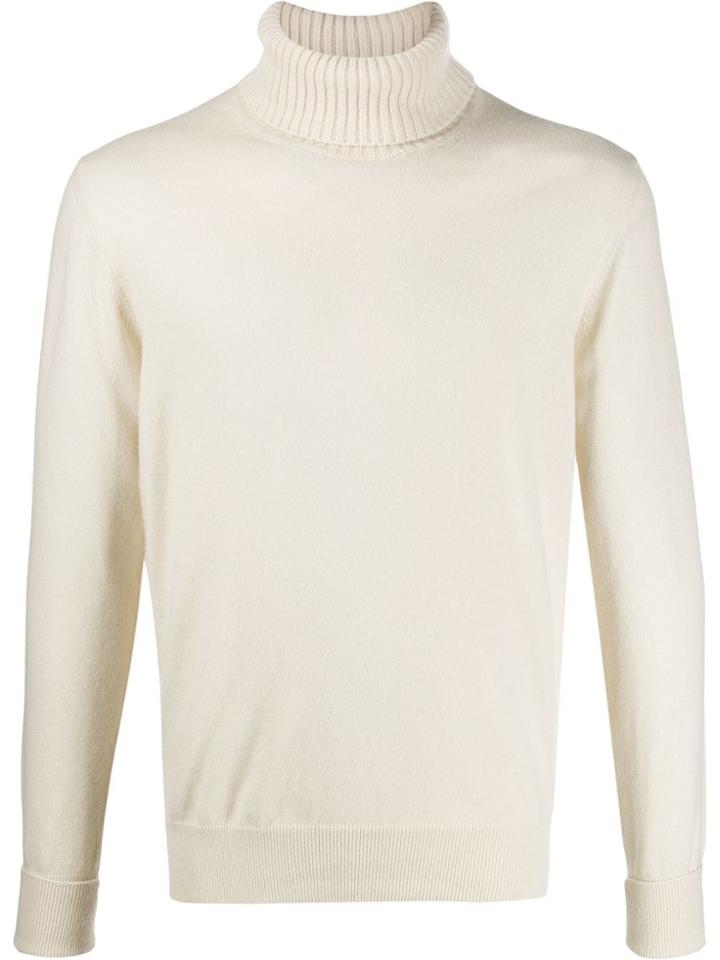 Ballantyne Roll Neck Fine Knit Sweater - Neutrals
