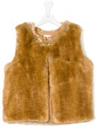 Chloé Kids - Fur Effect Gilet - Kids - Cotton/acrylic/polyester - 14 Yrs, Brown
