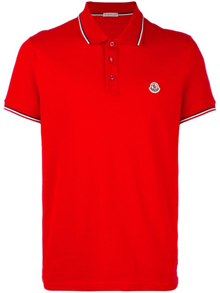 Moncler Short Sleeve Polo Shirt - Red
