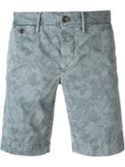 Incotex Floral Print Chino Shorts, Men's, Size: 31, Grey, Cotton