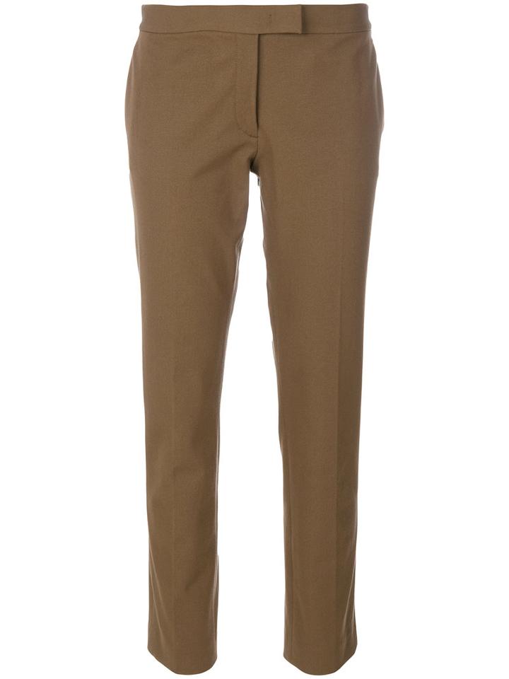 Joseph - Slim-fit Trousers - Women - Cotton/spandex/elastane/viscose - 40, Brown, Cotton/spandex/elastane/viscose