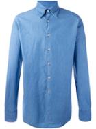 Canali Denim Shirt, Men's, Size: Xxl, Blue, Cotton