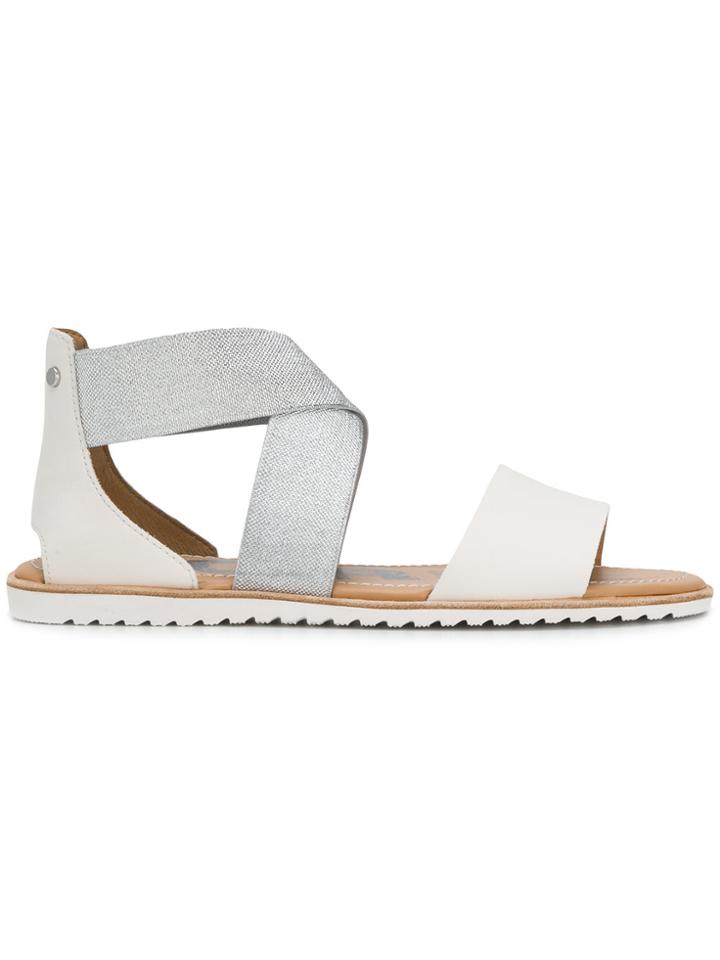 Sorel Crossover Strap Sandals - White