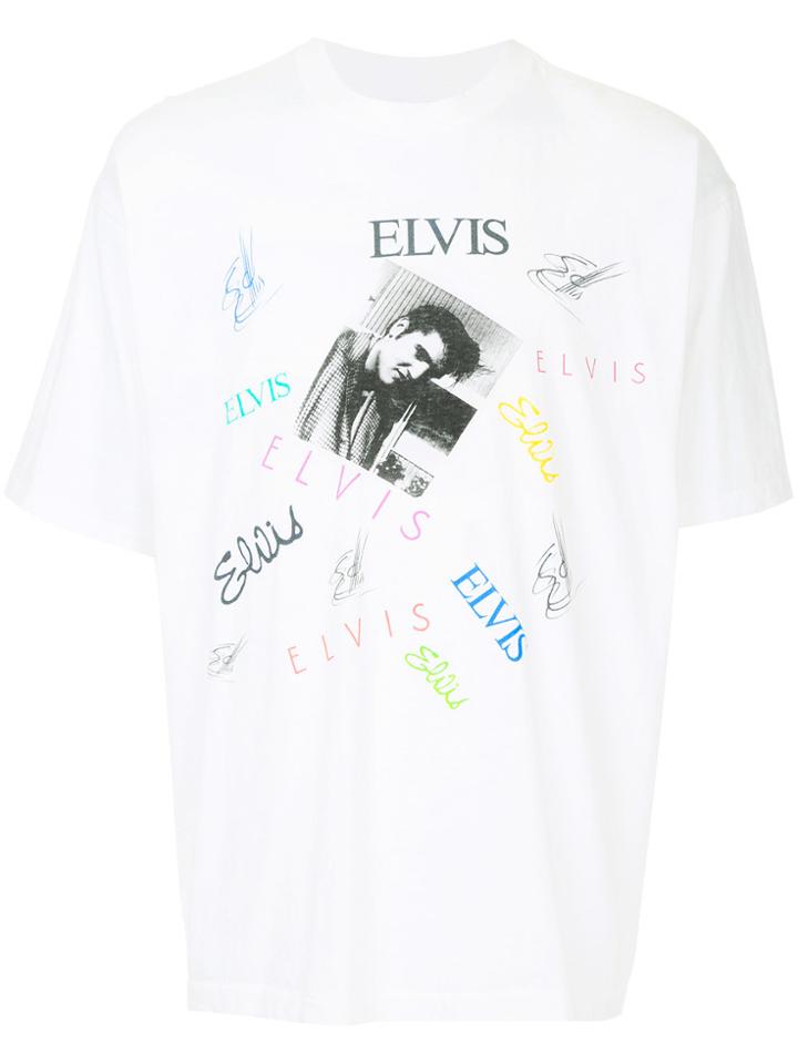 Fake Alpha Vintage 1990s Elvis Presley T-shirt - White