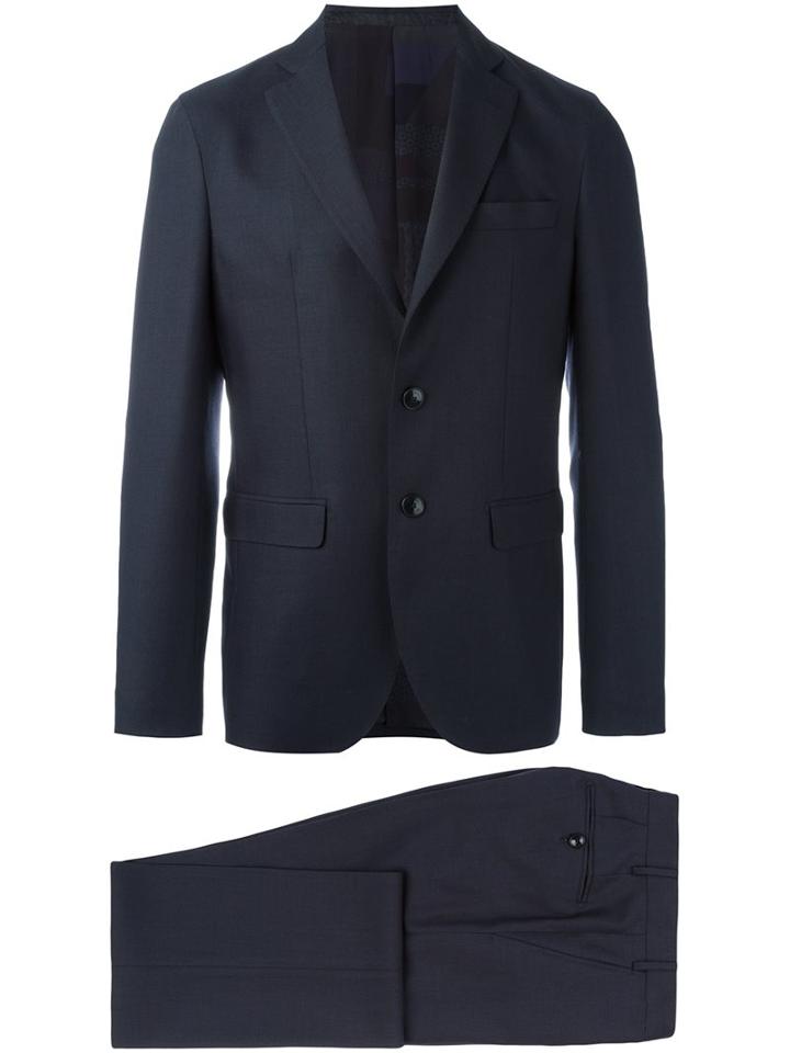 Etro Two-piece Suit, Men's, Size: 48, Blue, Silk/wool