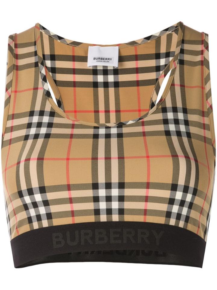 Burberry Vintage Check Bra Top - Brown