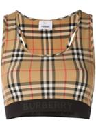 Burberry Vintage Check Bra Top - Brown