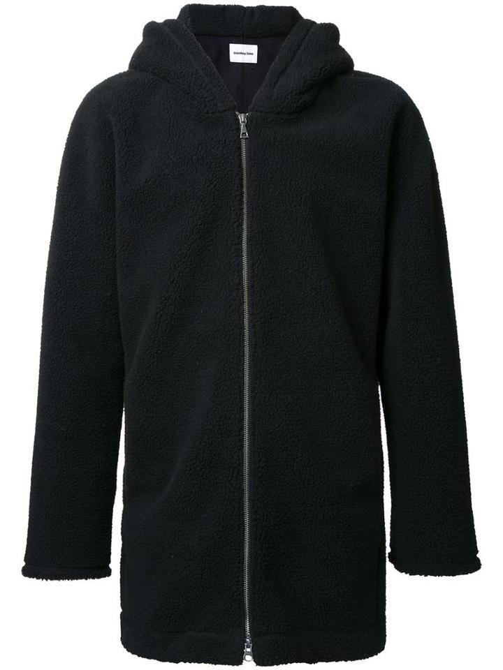 Monkey Time Zip Up Oversized Jacket, Men's, Size: Small, Black, Polyester