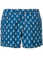 Mc2 Saint Barth Anchor Print Swim Shorts - Blue