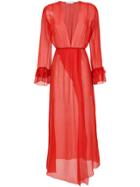Nk Sheer Silk Dress - Red