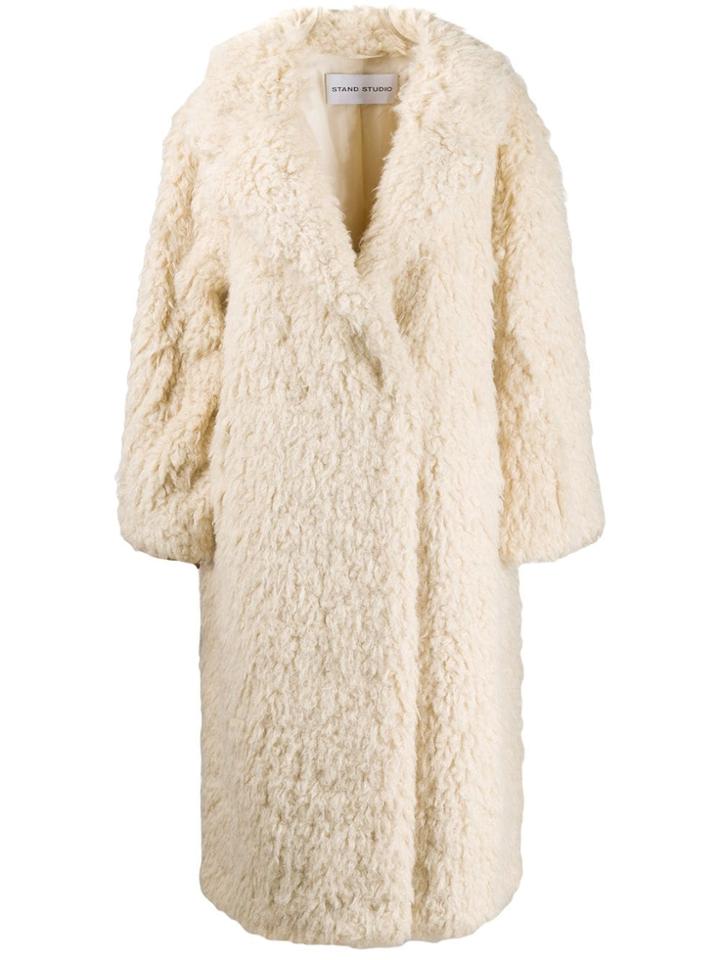 Stand Studio Oversized Mid-length Coat - White